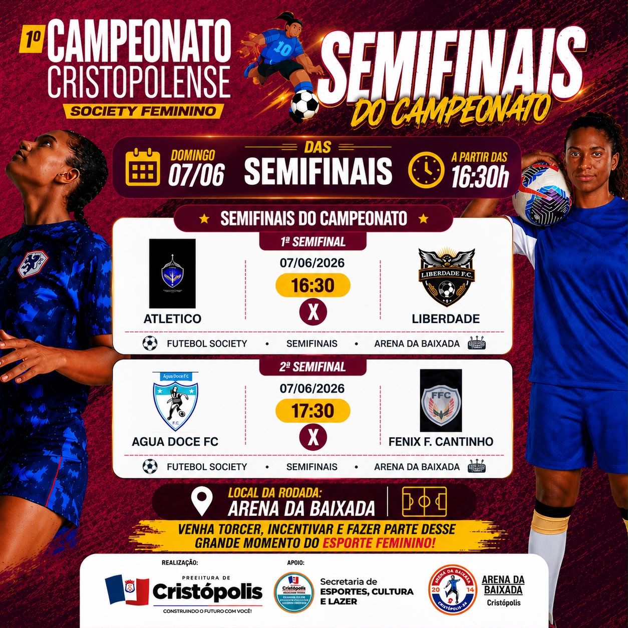 CAMPEONATO FEMININO CHEGA ÀS SEMIFINAIS